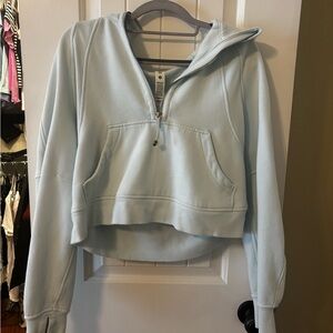Lululemon Cropped ScubaOversized Half Zip Baby Blue Size:Xs/S